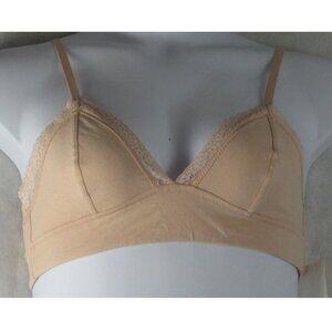Jenni Women's On Repeat Wide Lace Bralette, Chai Nude 5, XL